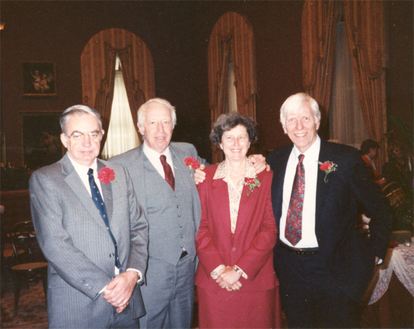 The 1989 National Medal of Technology recipients, from left: Richard A. Lundy, J. Ritchie Orr, Helen T. Edwards, Alvin V. Tollestrup. Photo: Janine Tollestrup